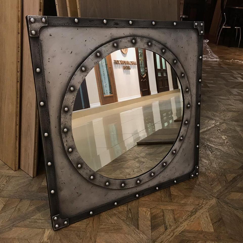 Зеркало лофт (loft) круглое для ванной, гостиной, спальни